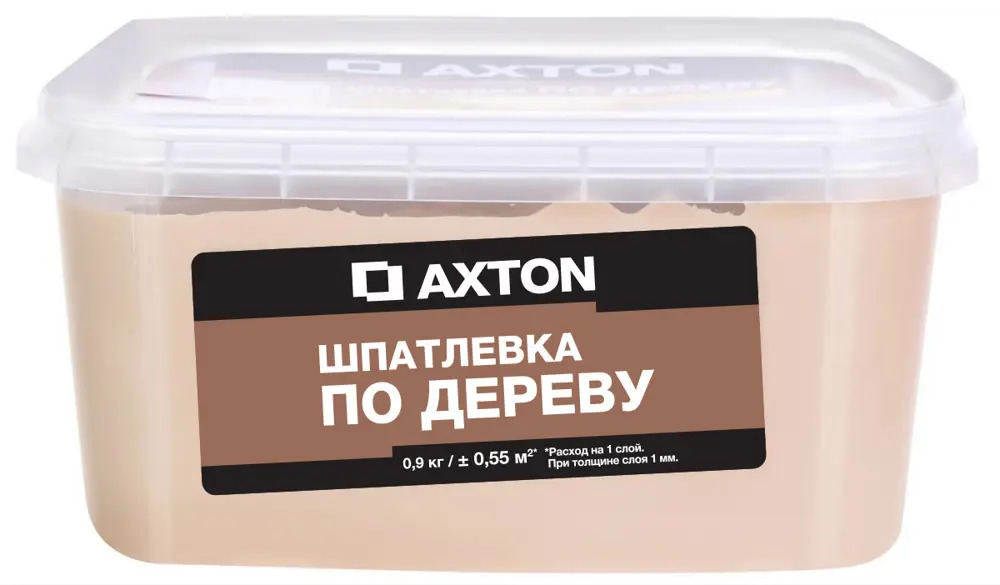 Шпатлёвка Axton для дерева Белое масло 0,9 кг - профессиональное выравнивание 81950908