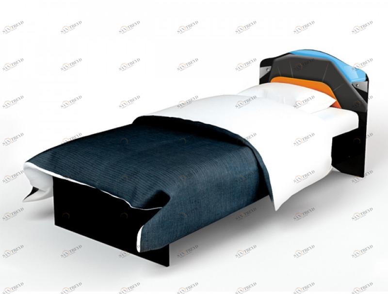 Кровать классика ABC-KING Pilot с рисунокм и кож.вставкой (190*90) без ящика 4631147957719