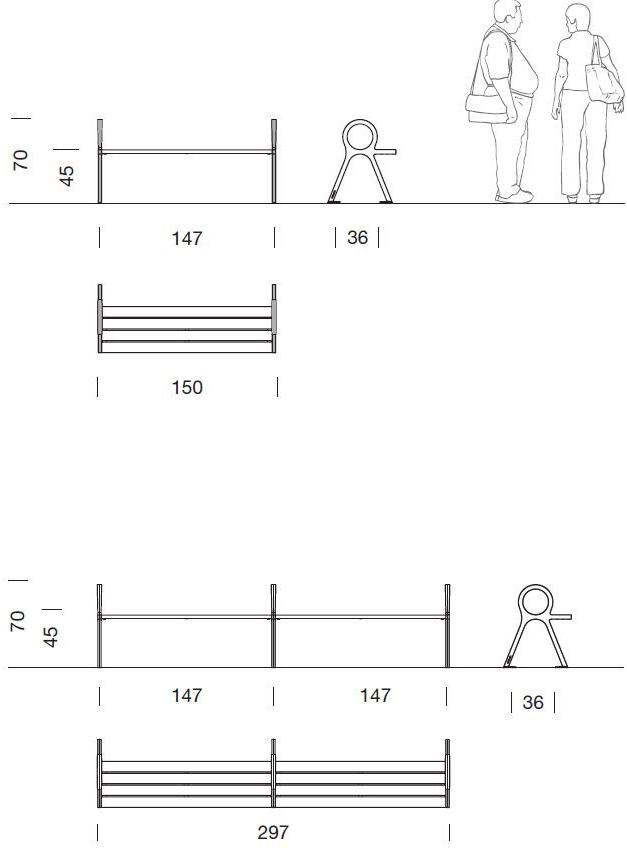 URBIDERMIS Скамья из дерева с подлокотниками без спинки sun-id-1360788 - Вид №3