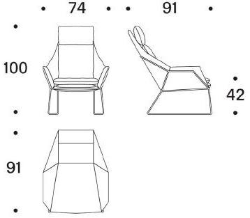 Saba Italia Кресло Bergere из ткани с высокой спинкой New york sun-id-1388853 - Вид №8