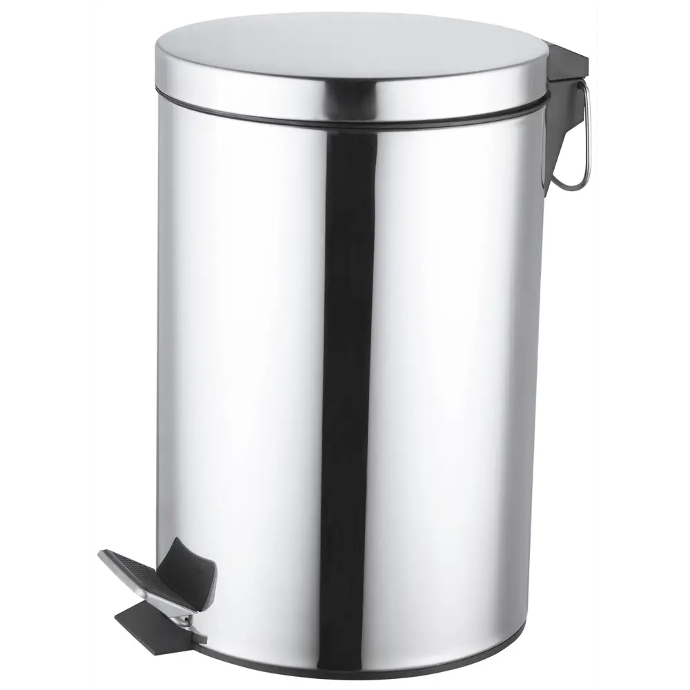 Бак для мусора в ванную комнату KONSENSA Терни 12 л сталь цвет хром STLM-2088685 - Вид №1