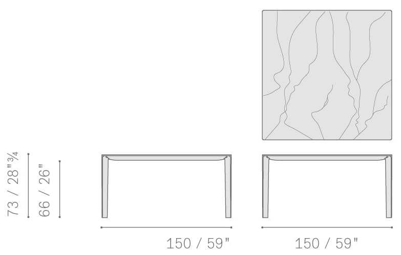 Квадратный мраморный стол Poltrona Frau коллекция-столы и стулья ARCH-00078917 - Вид №10