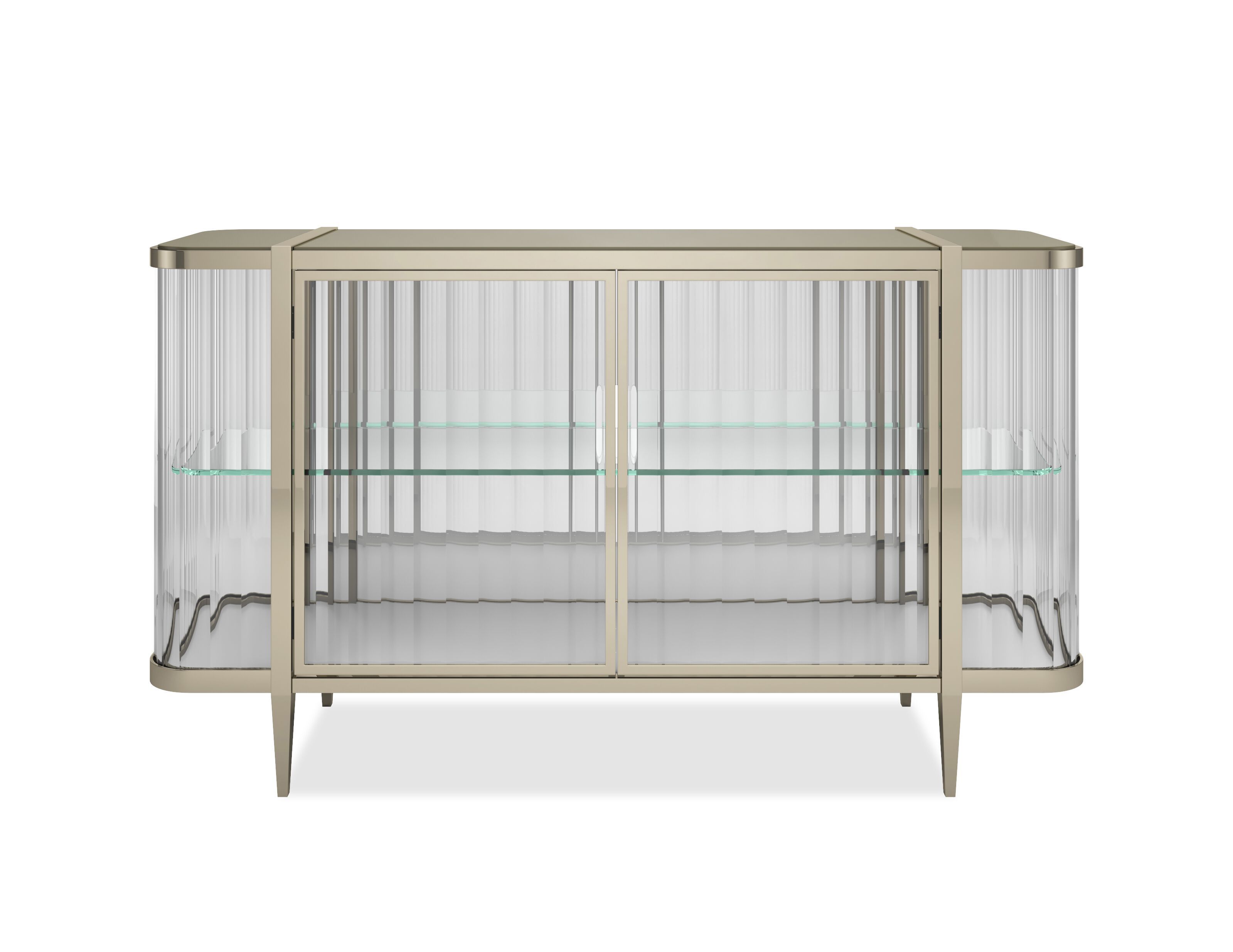 Стеклянный шкаф со встроенным освещением с распашными дверями Caracole STOP AND STARE ARCH-00037069 - Вид №1