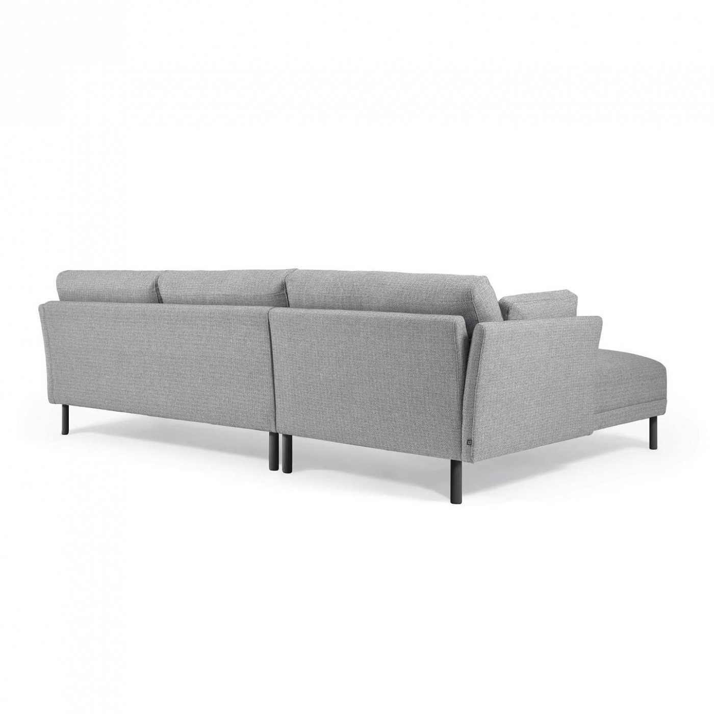 104850 3-местный диван серый с левым шезлонгом и ножками с темной отделкой 260 см La Forma Gilma  - Вид №1