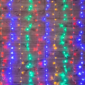 82956864 Гирлянда светодиодная Занавес Дождь 1.5x1 м 96 LED, ПВХ, мультисвет STLM-1458712
