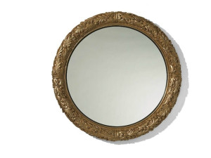 Круглое зеркало в стиле Людовика XV с настенной рамкой