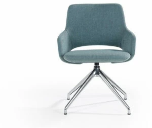 Artifort Вращающийся стул на козелке из ткани с подлокотниками Jima