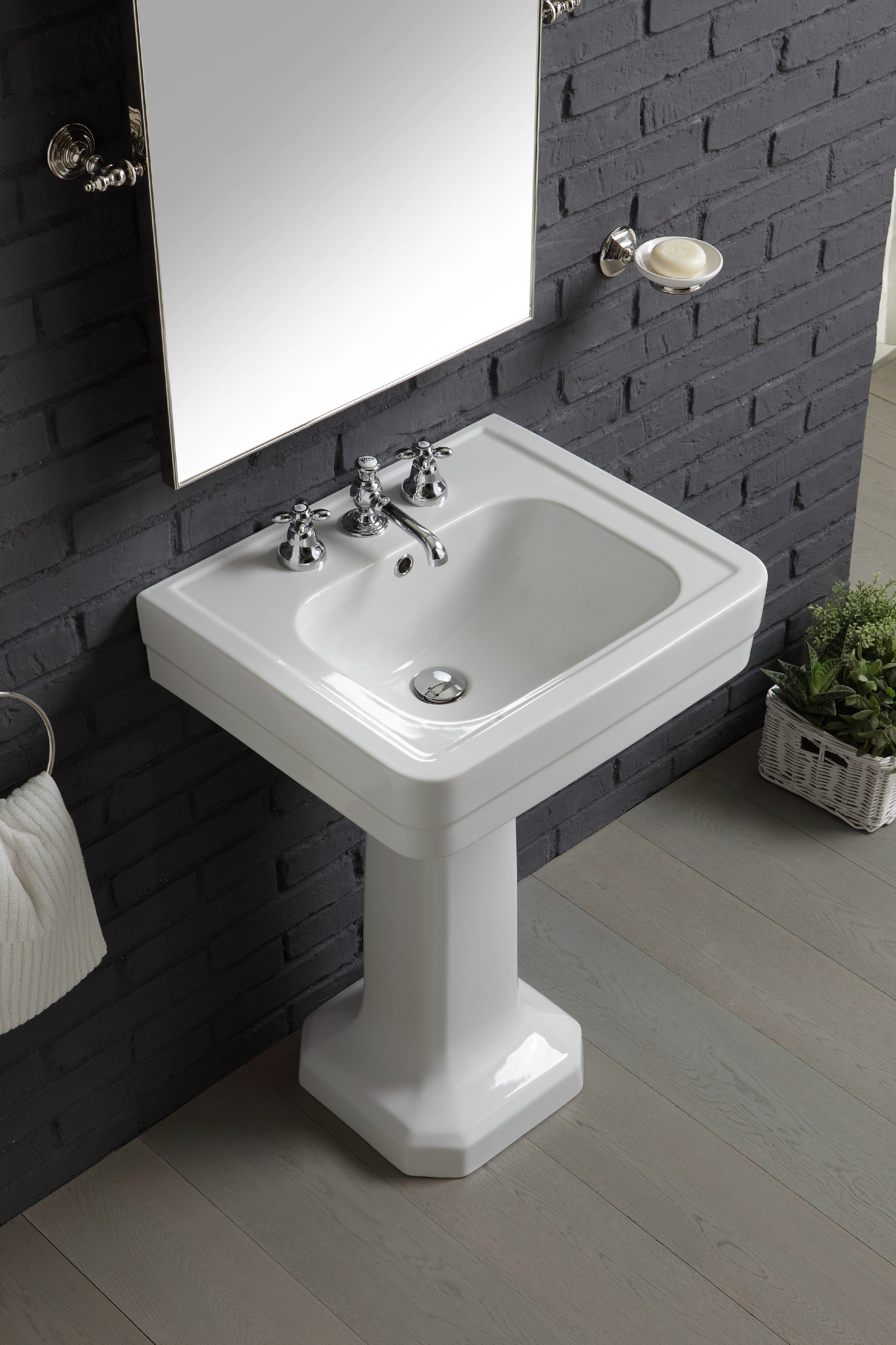 Прямоугольная керамическая раковина на колонне BLEU PROVENCE ARCH-00136432 - Вид №3