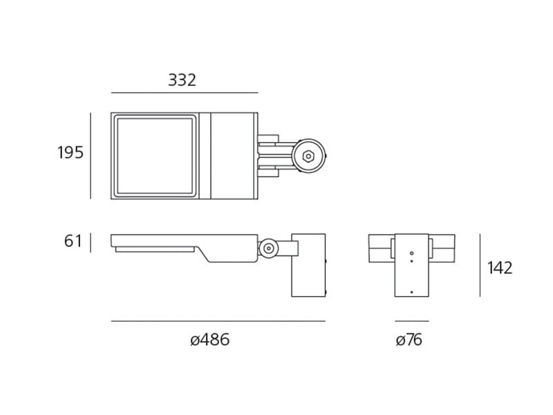 Алюминиевый светодиодный уличный фонарь Artemide Cefiso ARCH-00070160 - Вид №1