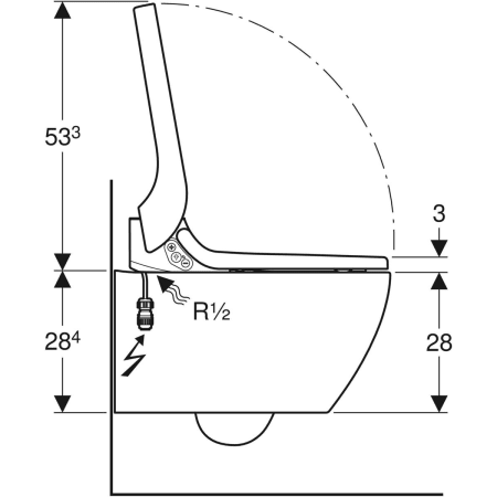 146.294.FW.1 Подвесной унитаз-биде Geberit AquaClean Tuma Comfort Geberit  - Вид №4
