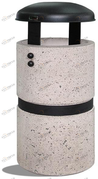 DIMCAR Бетонный мусорный бак с крышкой Concrete 265 - 265-bis