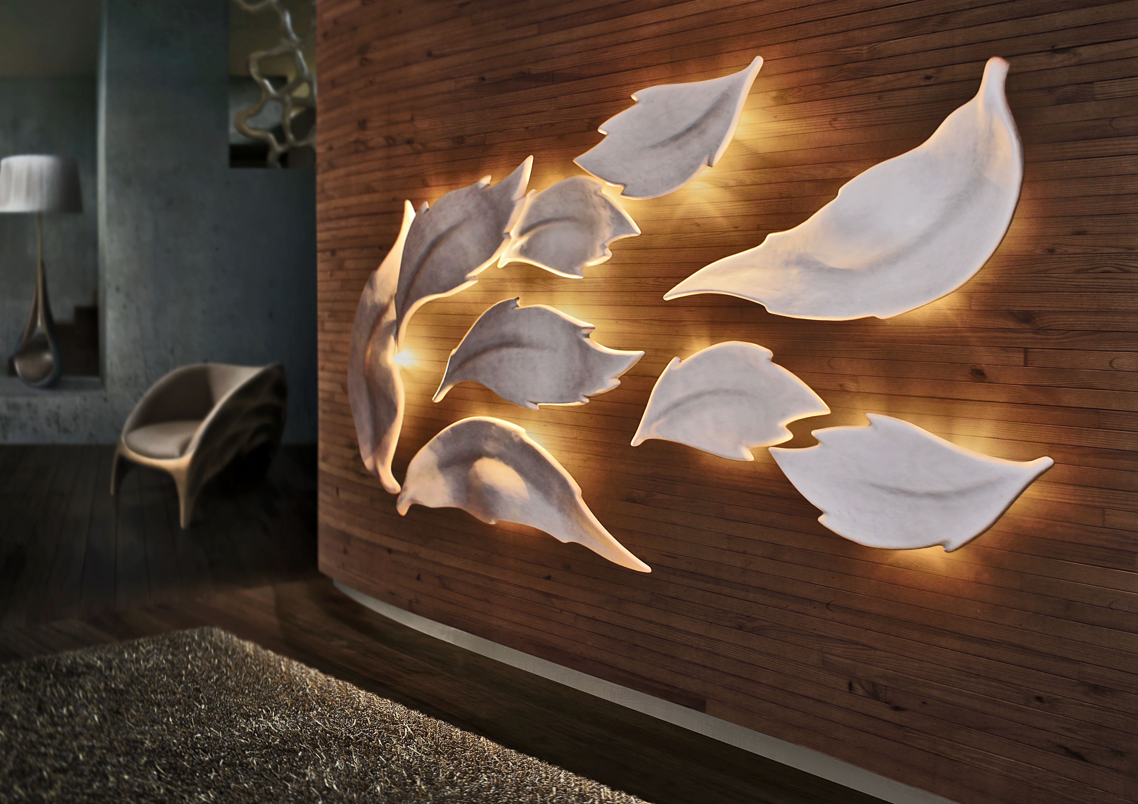 Декоративный элемент стены стеклоткани KARPA LEAFS KC 030-032 ARCH-00039601 - Вид №11