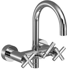 25100892-93 Смеситель для ванны для настенного монтажа - хром матовый Dornbracht Tara.