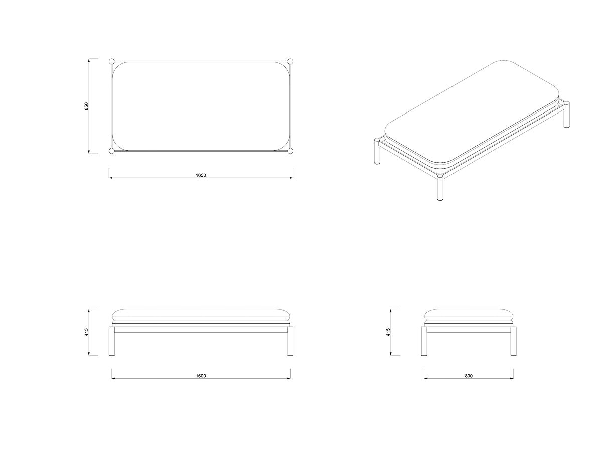 Алюминиевая квадратная Садовая подставка для ног Joyf Tropic ARCH-00059103 - Вид №4