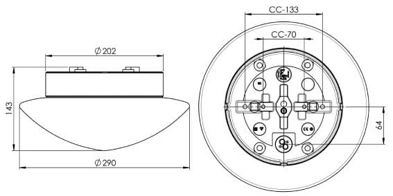 Настенный светильник / потолочный светильник из опалового стекла Ifö Electric Contrast ARCH-00146079 - Вид №1