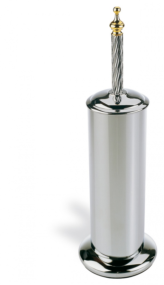 G039(03) Stil Haus Giunone, напольный металлический ёрш, цвет хром - белый