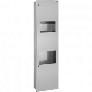 510716S Интегрированная панель: сушка для рук, диспенсер полотенец и корзина DELABIE