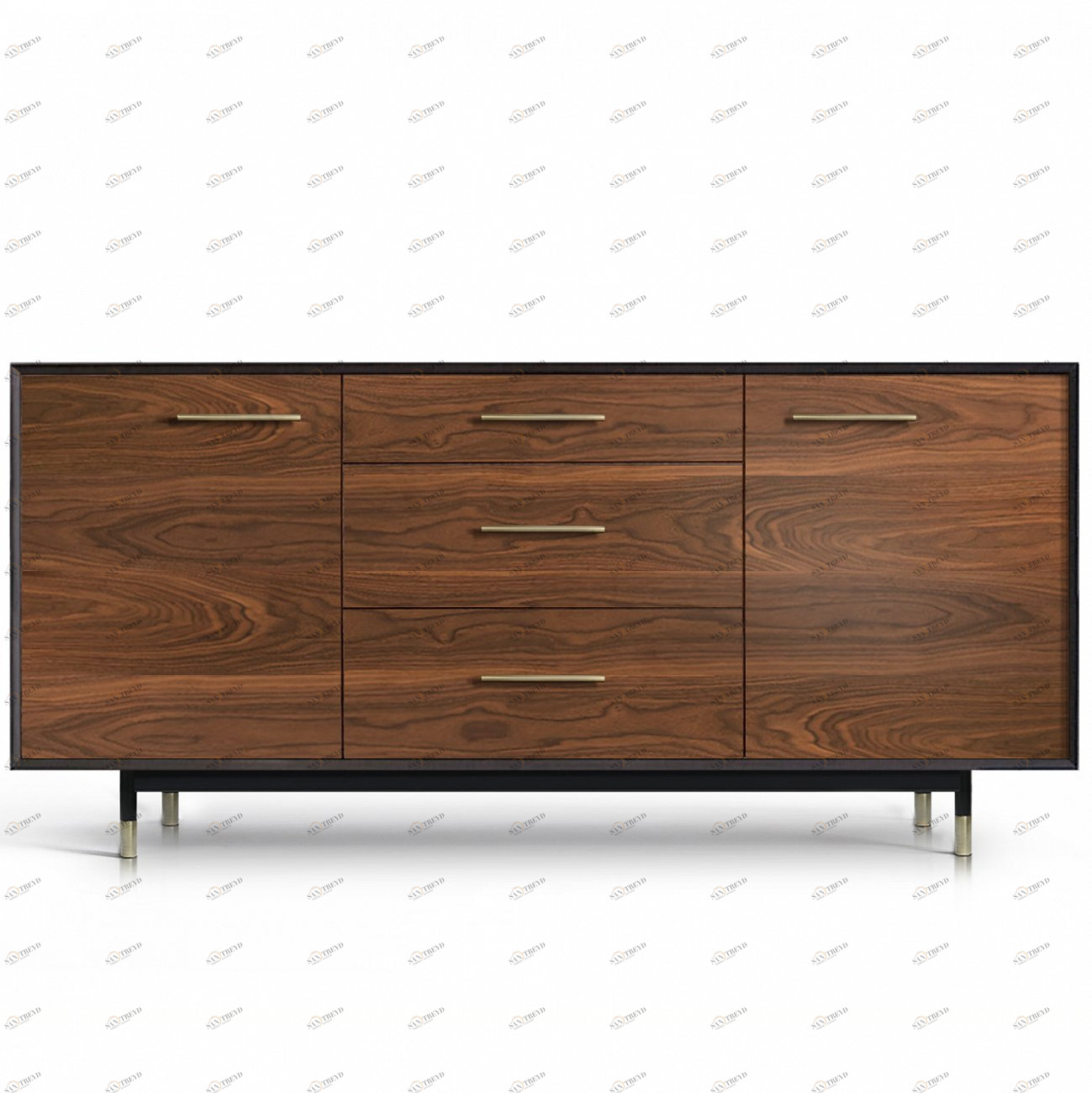 Тумба высокая с 2 дверцами американский орех Impala ACWD IMPALA 00-3981934 Коричневый 