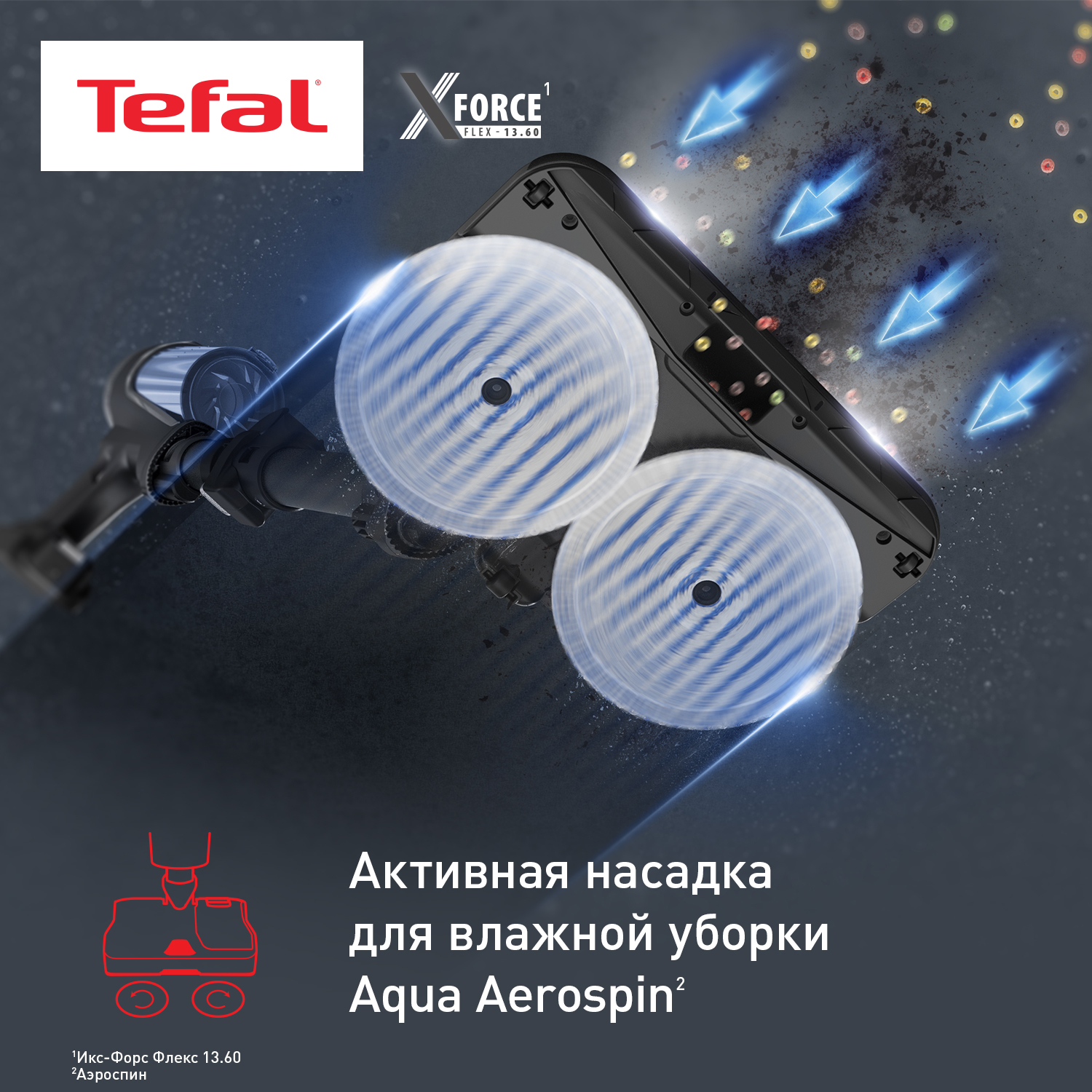 5493891 Пылесос  вертикальный  Tefal Aqua TY9AC1WO  синий STDN-0064858 - Вид №19