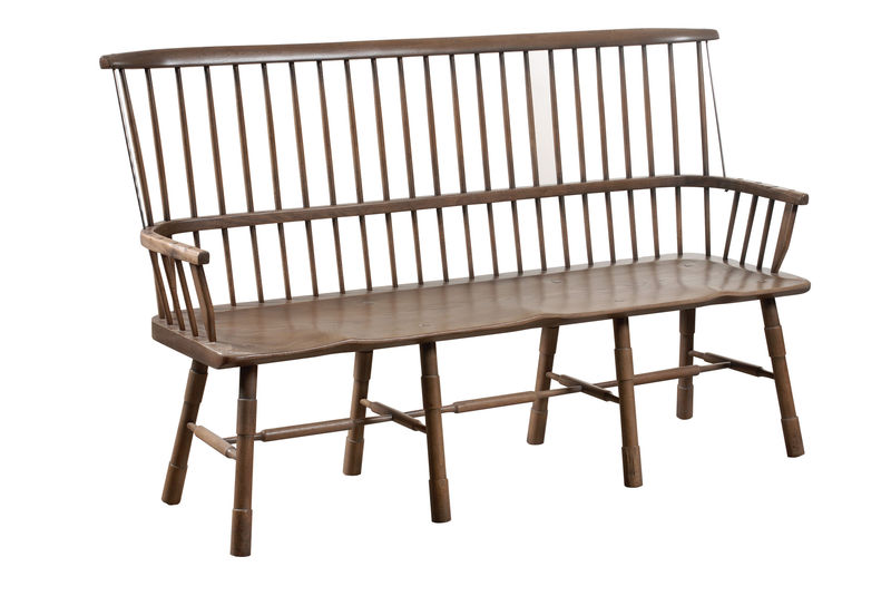 G137 Большая ирландская примитивная скамья Windsor Settle ijlbrown  - Вид №1