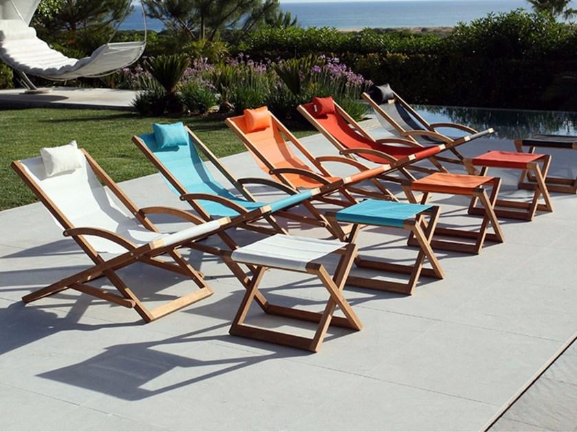 Royal Botania Раскладной тканевый шезлонг с подлокотниками Beacher sun-id-1427468 - Вид №1