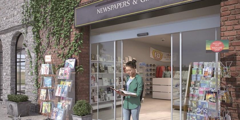 ASSA ABLOY Автоматическая раздвижная система с тонким профилем Porte automatiche scorrevoli sun-id-1411746 - Вид №2