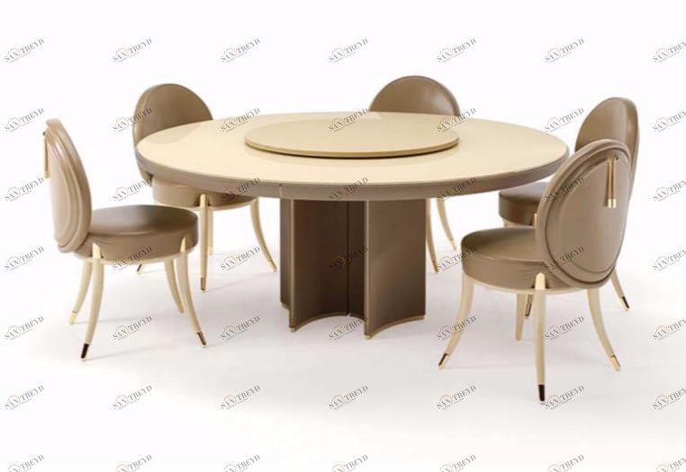 Turri Круглый мраморный стол с ленивой сьюзан по контракту Noir sun-id-1352269