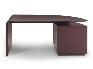 Деревянный прямоугольный стол с ящиками