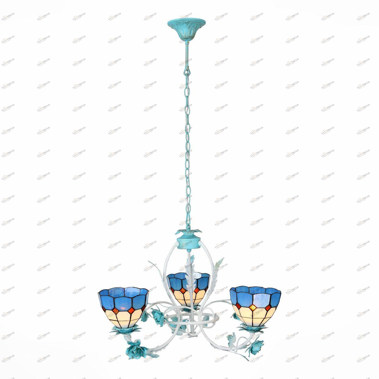 Подвесная люстра ST Luce Lavoro SL372.953.03 ST LUCE ДИЗАЙНЕРСКИЕ, LAVORO 108463 Голубой 