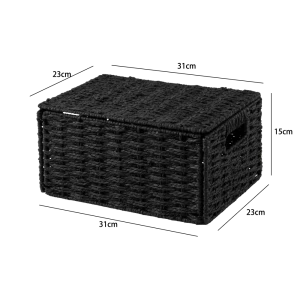 Корз плетен с кр 31X23X15см чер Konsensa