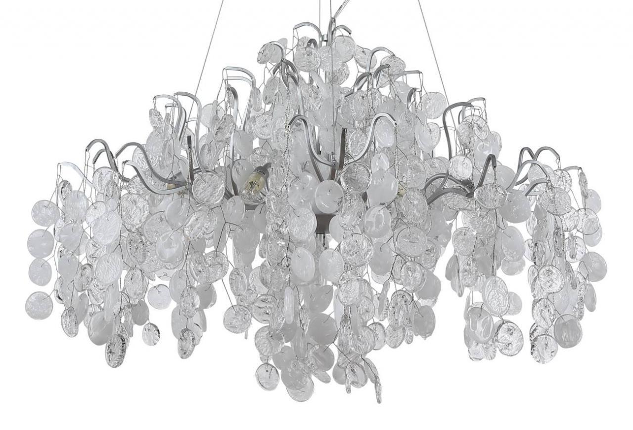 Подвесная люстра Crystal Lux Tenerife SP9 Silver CRYSTAL LUX ДИЗАЙНЕРСКИЕ, TENERIFE 220567 Серебро  - Вид №1