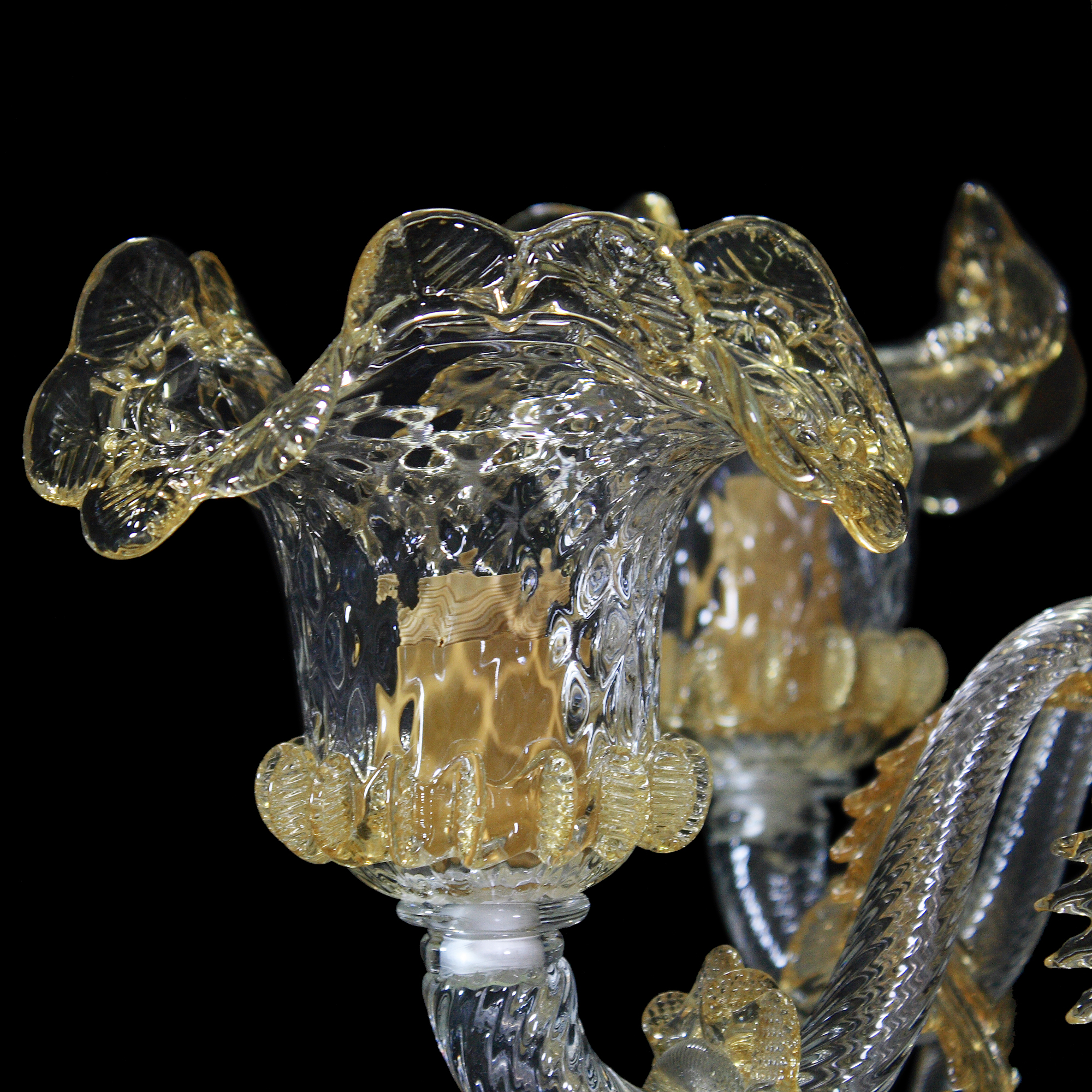 1098 ORIGINALMURANOGLASS Люстра Элегантная - Micro Amber + подвески - муранское стекло OMG  см  - Вид №1