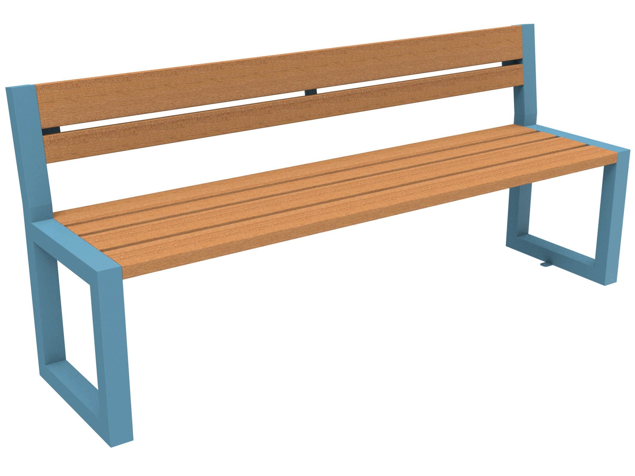 Скамья из окуме со спинкой Lazzari ритм ARCH-00140158 - Вид №27