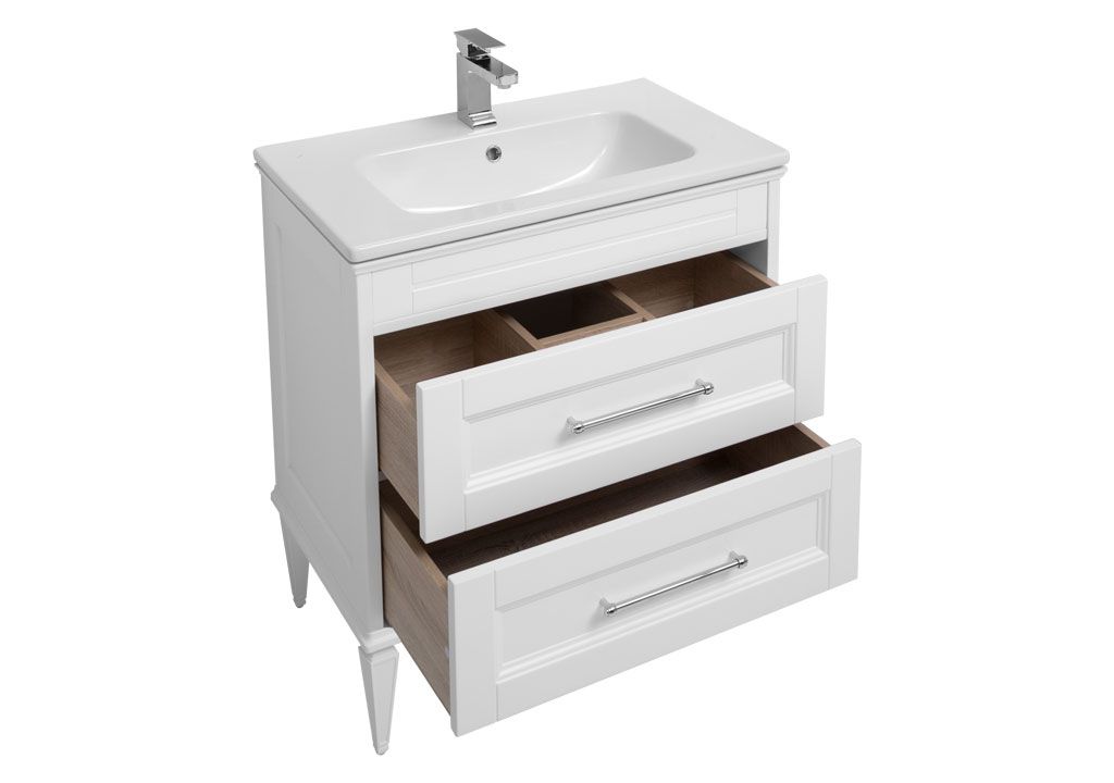 Тумба с раковиной Aquanet Бостон М 80 белый 0020967700186188 - Вид №3