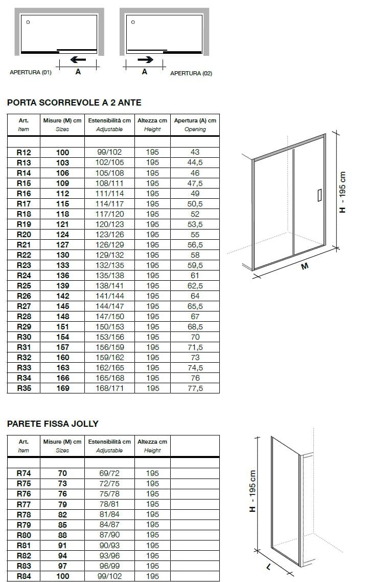 Хрустальная ниша душевая кабина с раздвижной дверью Metidea Рубин ARCH-00077993 - Вид №2