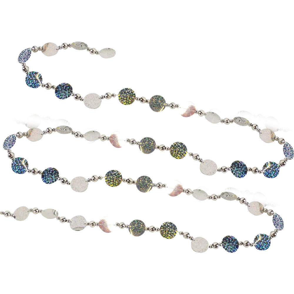 Бусы круглой формы серебристые 270 см Santreyd STLM-2045658