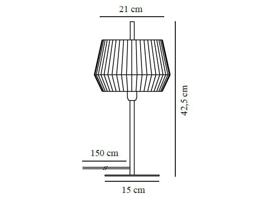 Металлическая настольная лампа с тканевым абажуром Nordlux Dicte ARCH-00055434 - Вид №5