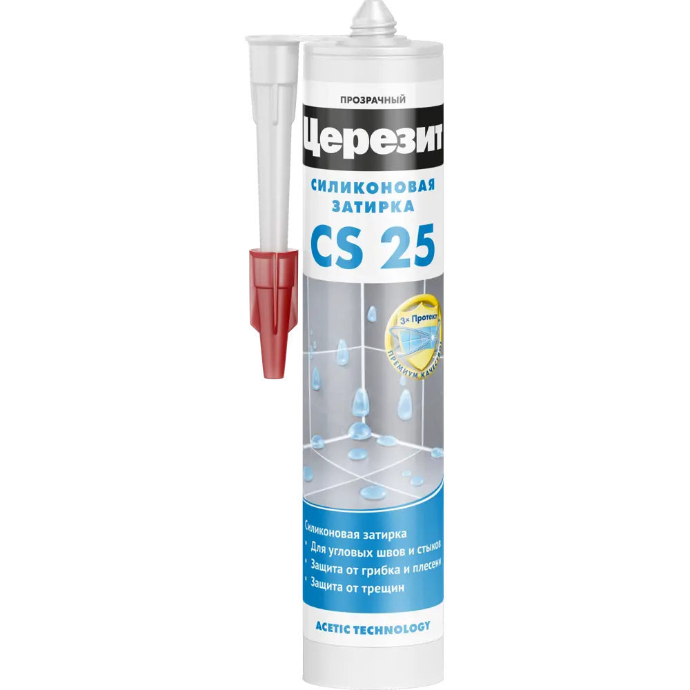Силиконовый герметик ЦЕРЕЗИТ CS 25 для влажных помещений 87420977 STLM-0073829 - Вид №1