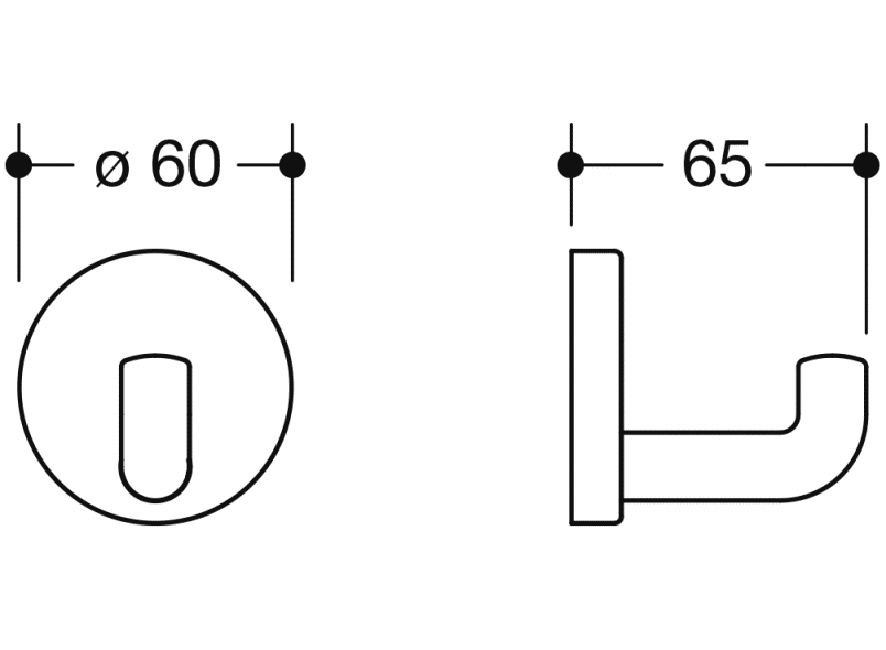 477.90.045 настенный крючок HEWI System 111 | Polyamid  - Вид №8