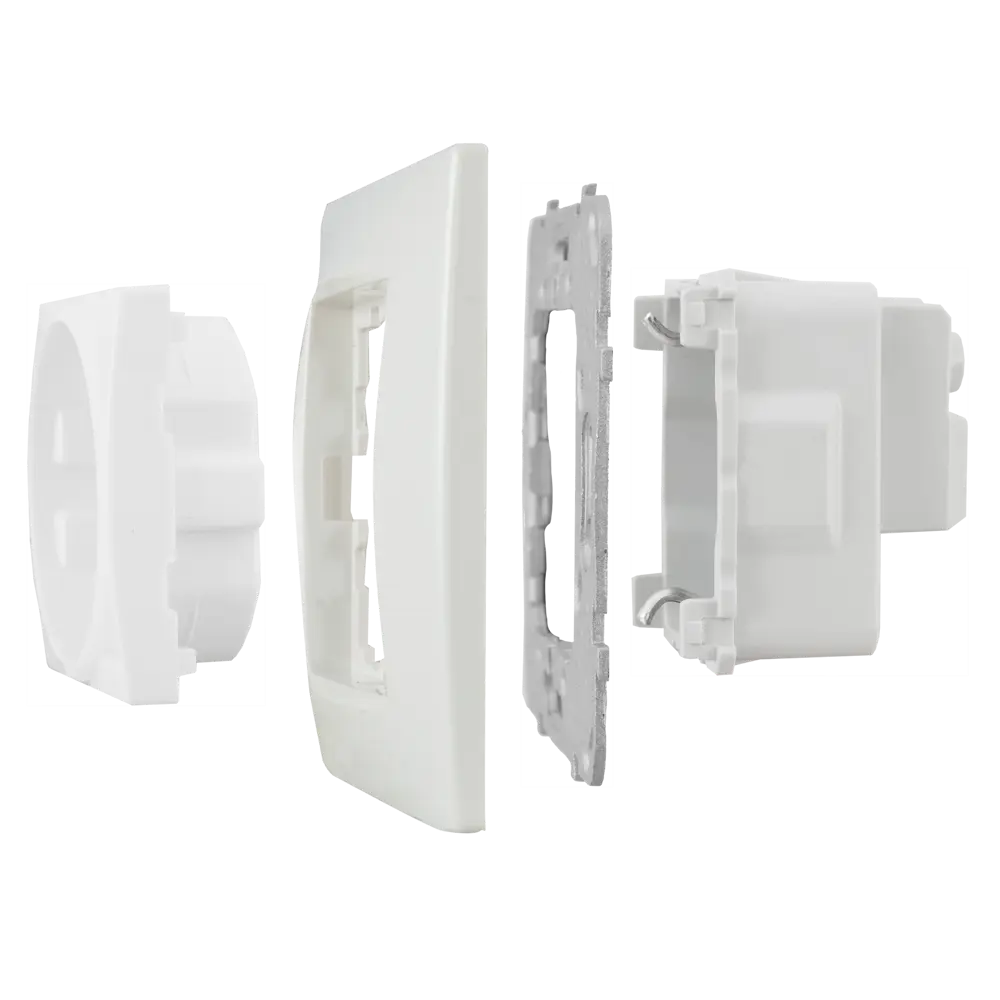 Розетка встраиваемая Systeme Electric Unica с заземлением, цвет белый STLM-2020410 - Вид №5