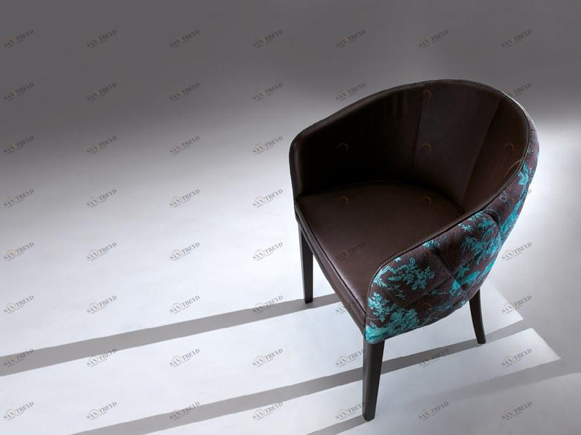 Borzalino Мягкое кресло из кожи и ткани sun-id-1412870