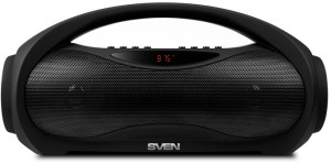 SV-015220 Ас ps-420, черный (12 вт, bluetooth, fm, usb, microsd, led-дисплей, 1800ма*ч) Sven