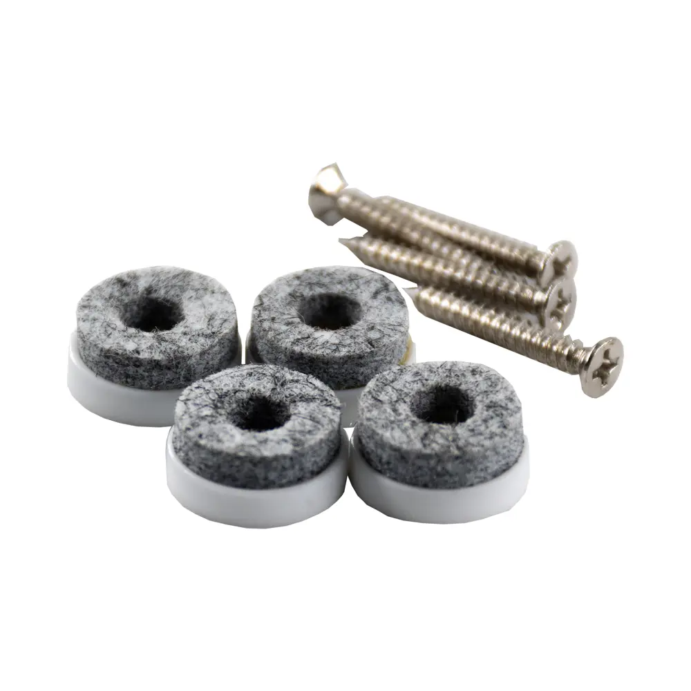 Накладка на мебельные ножки KONSENSA 17 мм круглые шерсть цвет серый 4 шт STLM-2098346