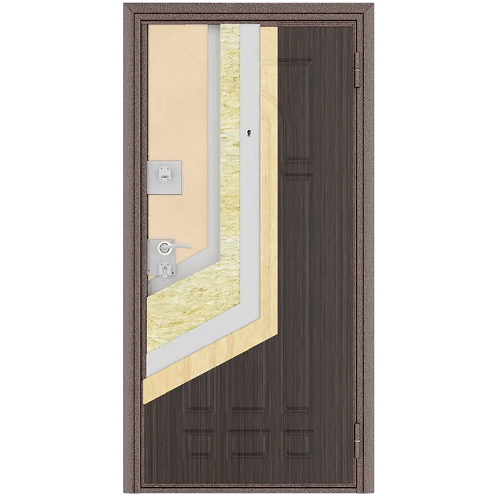 Дверь входная металлическая Оптим 98x205 см правая венге DOORHAN STLM-2135717 - Вид №6