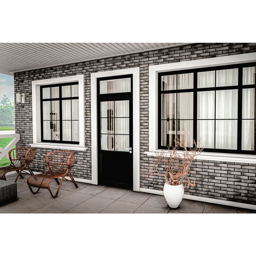 Камень искусственный Ramo Растик брик серый 1м² STLM-2009324 - Вид №4