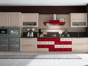 Callesella Arredamenti Линейная деревянная кухня Every day