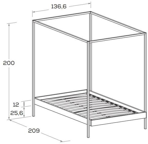 Nidi Полуторная односпальная кровать sun-id-1429231 - Вид №2
