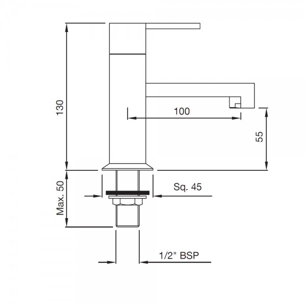 LEB-BCH-45001 Кран для раковины Artize Le Blanc Черный хром  - Вид №1