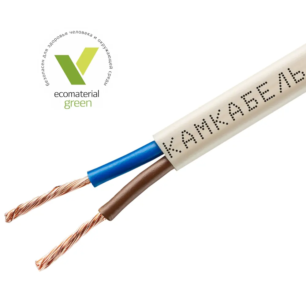 Провод Камкабель ШВВП 2x0.75 20 м ГОСТ цвет белый 81933827 STLM-2114033  - Вид №1