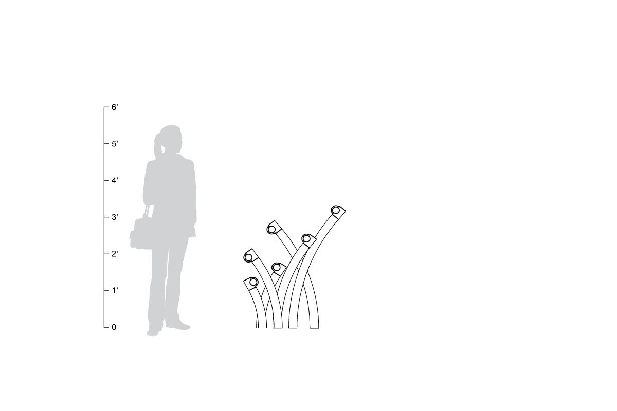 FSRT108 Подставка для велосипедов в саду  Forms-surfaces  - Вид №9